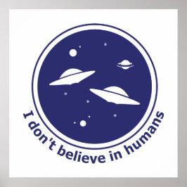 Poster Eu não acredito em humanos