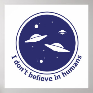 Poster Eu não acredito em humanos