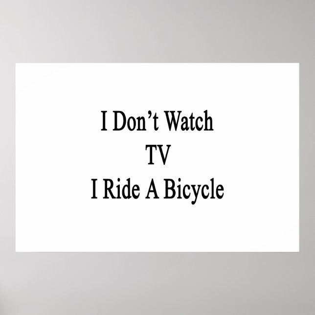 Poster Eu não assisto TV eu ando de bicicleta (Frente)