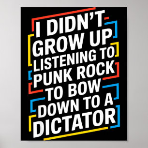Poster Eu não cresci ouvindo punk rock se curvar