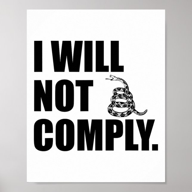 Poster Eu Não Cumprirei Gadsden Cobra (Frente)