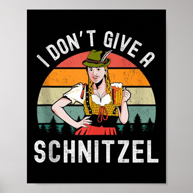 Poster Eu Não Dou Uma Cerveja Schnitzel Wurst Engraçado A (Frente)