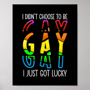Poster Eu Não Escolhi Ser Gay Eu Só Tive Sorte Orgulho M