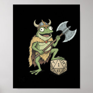 Poster Eu Não Penso Portanto Eu Não Sou Sapo Engraçado