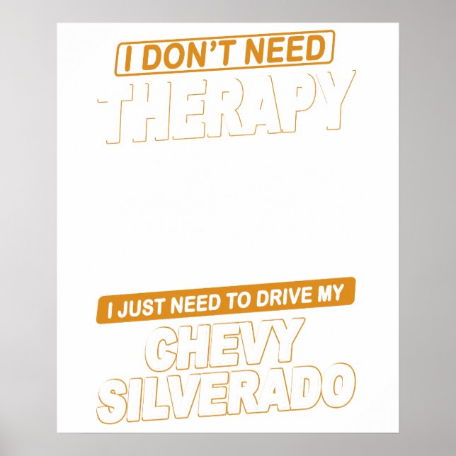 Poster EU NÃO PRECISO DE TERAPIA Chevrolet Silverado 2000 (Frente)