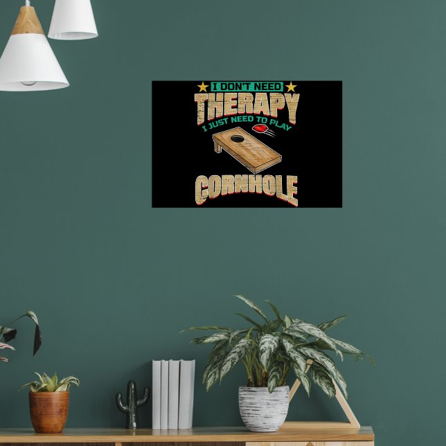 Poster Eu Não Preciso de Terapia Eu Só Preciso Jogar Corn (Sala de Estar 1)