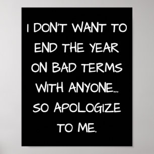Poster Eu não quero terminar este ano em D Termos Desculp
