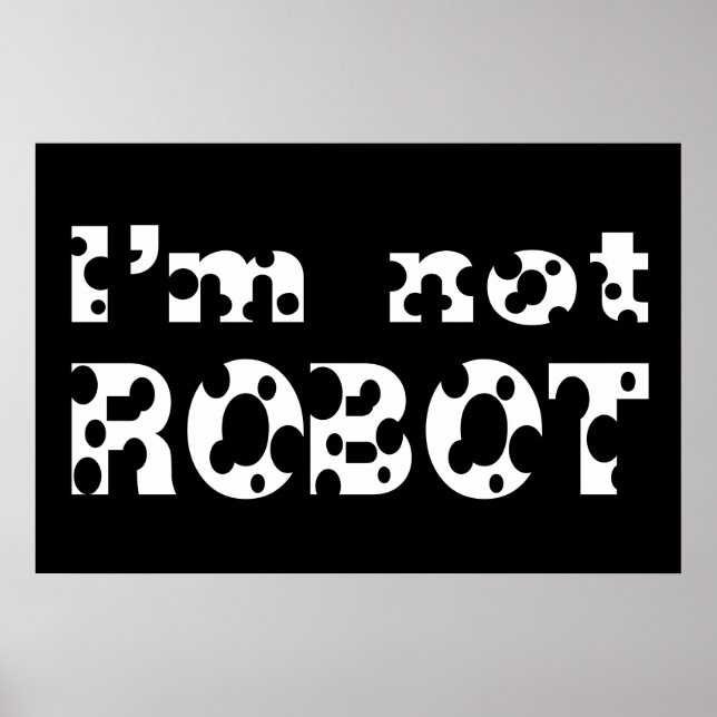 Poster Eu não sou robô (Frente)