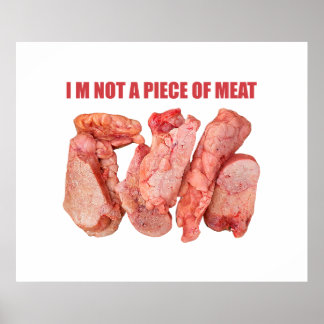 Poster Eu não sou um design de conceito de carne