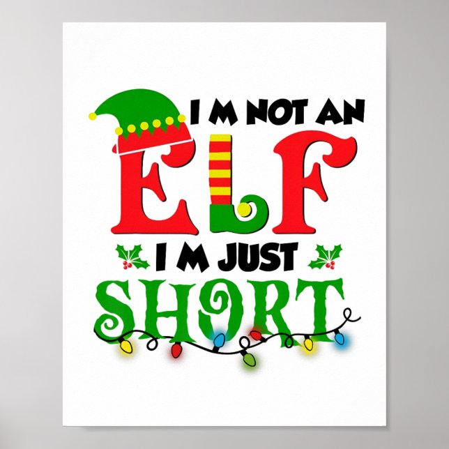 Poster Eu Não Sou Um Elf Apenas Homens De Natal Engraçado (Frente)