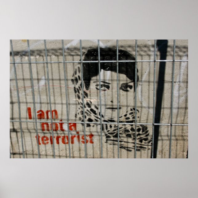 Poster "Eu não sou um terrorista" (Frente)