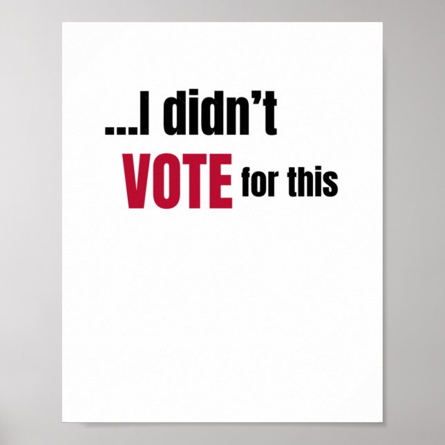 Poster Eu não votei para este 1 (Frente)