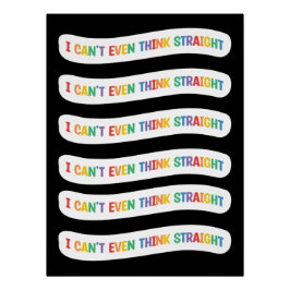 Pôster Eu nem consigo pensar Hetero | Orgulho gay Mês