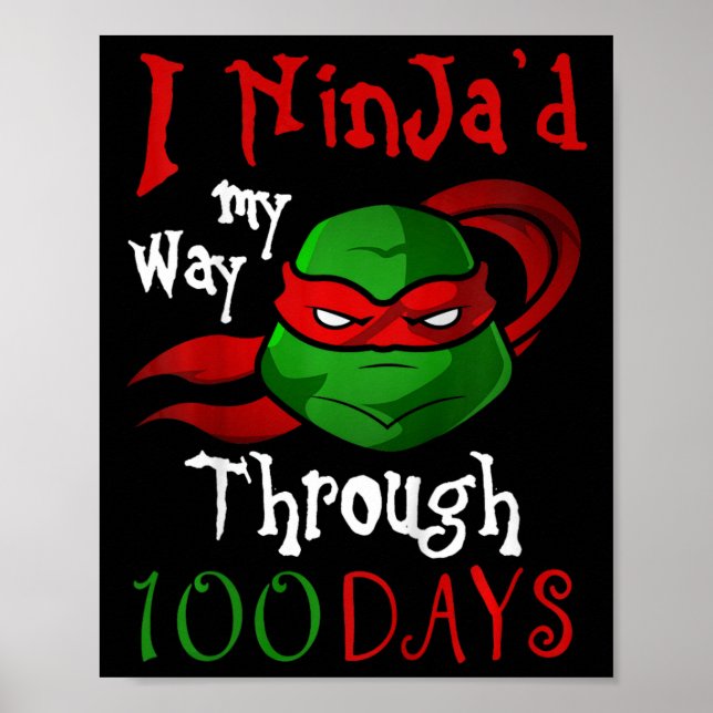Poster Eu Ninja ia até 100 dias presente para o Stud (Frente)