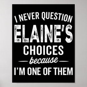Poster Eu Nunca Questiono as Escolhas de Elaine - Persona