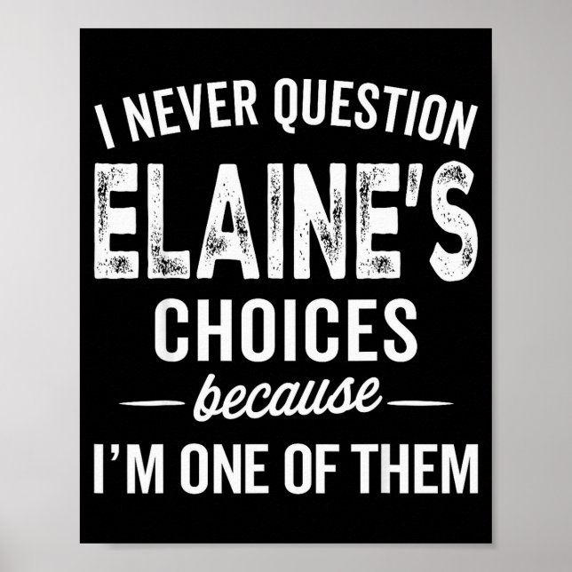 Poster Eu Nunca Questiono as Escolhas de Elaine - Persona (Frente)