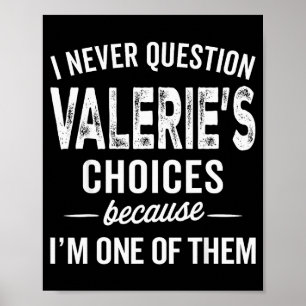 Poster Eu Nunca Questiono as Escolhas de Valerie Persona