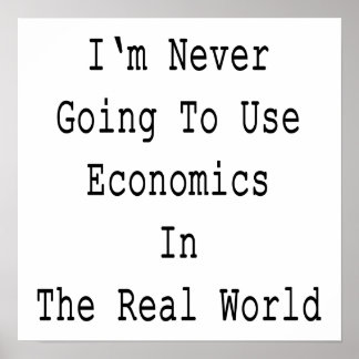 Pôster Eu nunca vou usar economia no mundo real