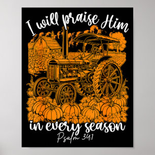 Poster Eu O Louvarei Em Todas As Estações Cristãs De Ação