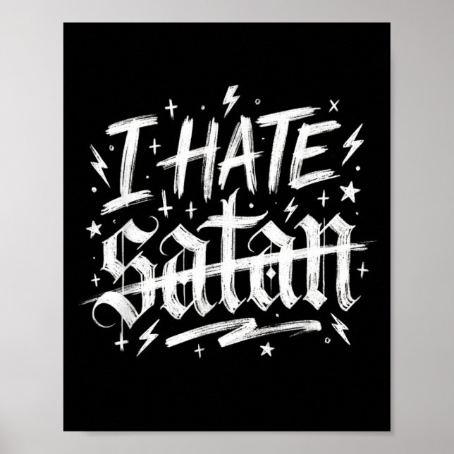 Poster Eu Odeio Satanás (Frente)