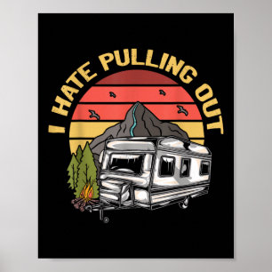 Poster Eu Odeio Tirar - Caminhão de Camping Retrô Diverti