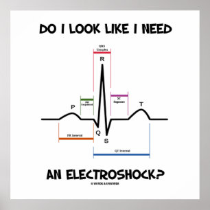 Pôster Eu olho como eu preciso um Electroshock? EKG ECG