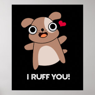 Poster Eu Pago Seu Cachorro Engraçado Pun Dark BG