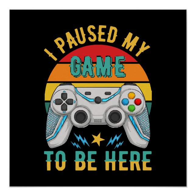 Pôster eu pausei meu jogo (Frente)