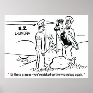 Poster Eu peguei um saco errado, Piada de lavanderia, Vin