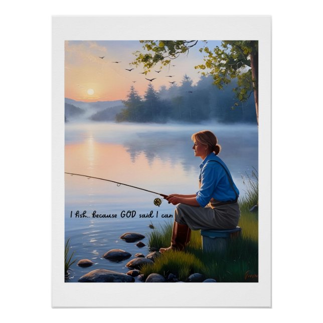 Pôster Eu Peixe... Porque Deus Disse Que Posso... Acampar (Frente)