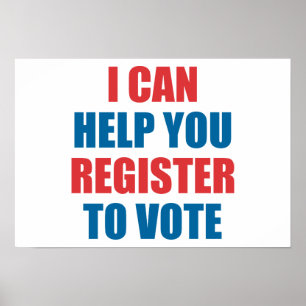 PÔSTER EU POSSO AJUDÁ-LO A REGISTRAR-SE PARA VOTAR