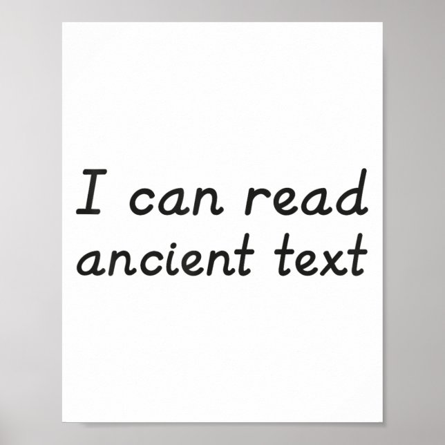 Poster Eu Posso Ler Texto Antigo (Frente)