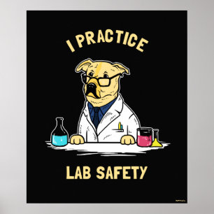 Poster Eu pratico a segurança do laboratório