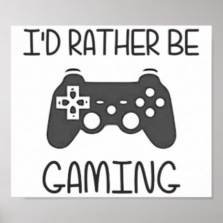Poster Eu Preferencialmente de estar jogando vídeo