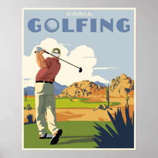 Poster Eu preferencialmente de jogar golfe
