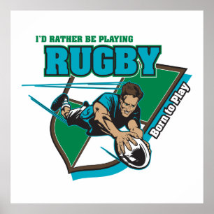 Poster Eu preferencialmente estaria jogando o rugby