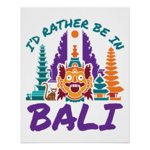 Pôster Eu Preferencialmente na Viagem de férias em Bali I