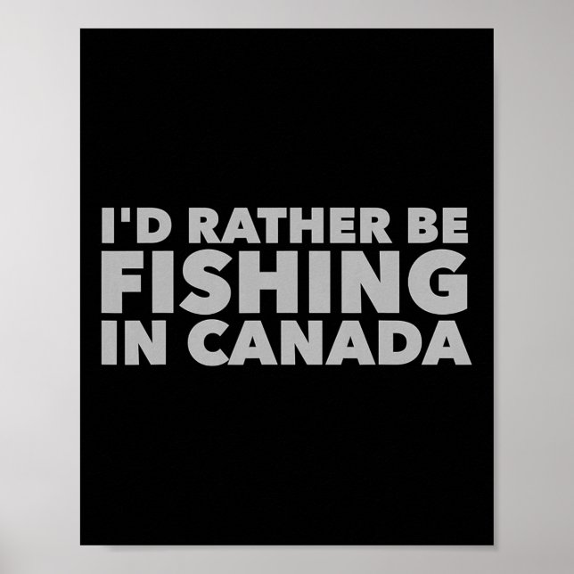 Poster Eu Preferencialmente Pescaria No Canadá Fis Canadi (Frente)