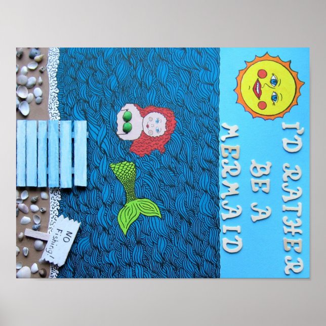 Pôster Eu Preferencialmente ser uma Sereia (Frente)