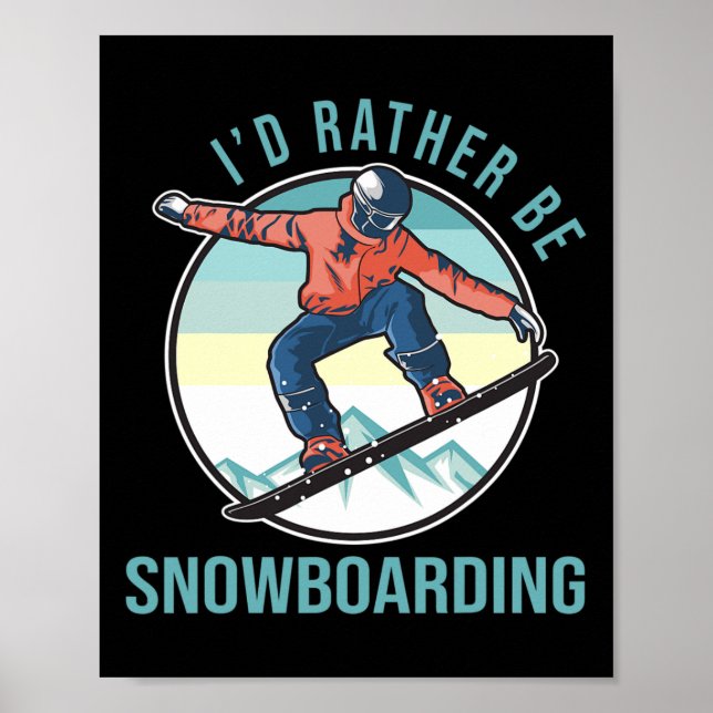 Poster Eu Preferencialmente Snowboard Retro Ski Goggles W (Frente)