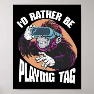 Poster Eu Preferencialmente Tocando Etiqueta Jogador De V