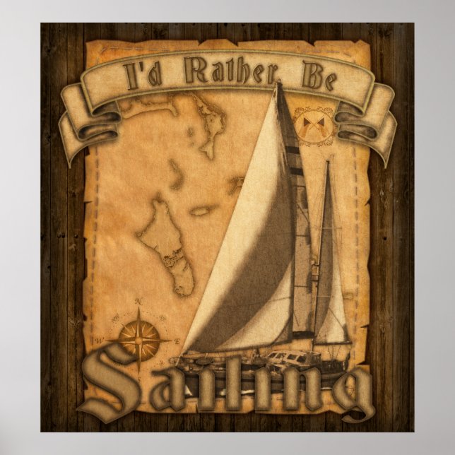 Pôster Eu Preferencialmente Velejando (Frente)