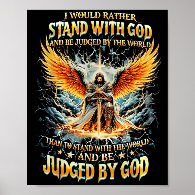 Poster Eu Preferiria Ficar Com Deus E Ser Julgado Pelo (Frente)