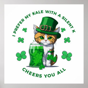 Poster Eu Prefiro Meu Kale Com Um K Silencioso Cervejeiro