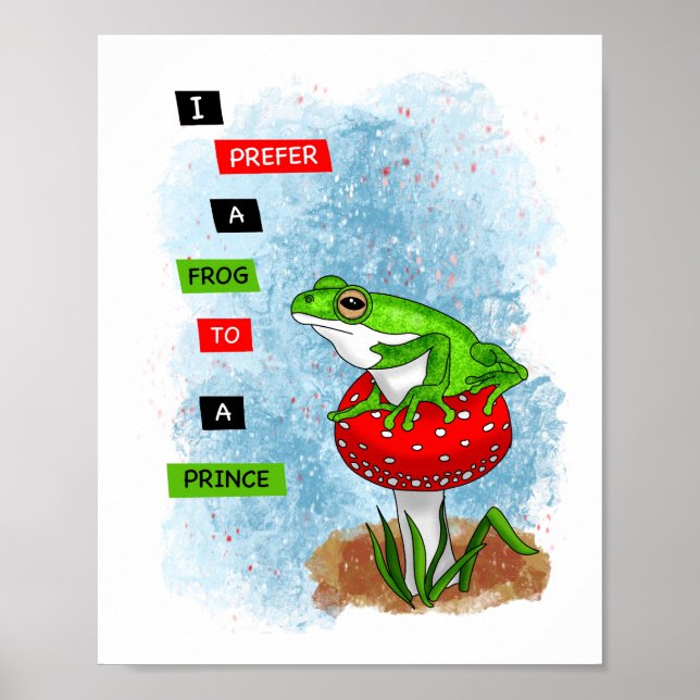 Poster Eu prefiro uma Sapo a um príncipe | TRABALHO DE AR (Frente)