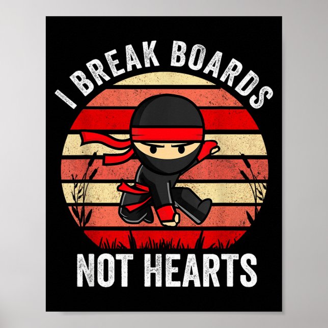 Poster Eu Quebro Tábuas Não Corações Ninja Dia dos Namora (Frente)