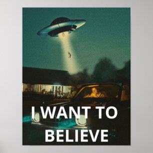 Poster Eu Quero Acreditar, Filme Retro 90, Alienígena OVN