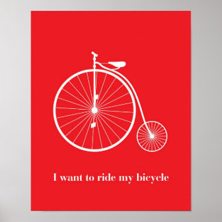 Poster Eu quero andar de bicicleta