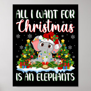 Poster Eu Quero O Natal É Um Elefante, Xmas Tree Ligh