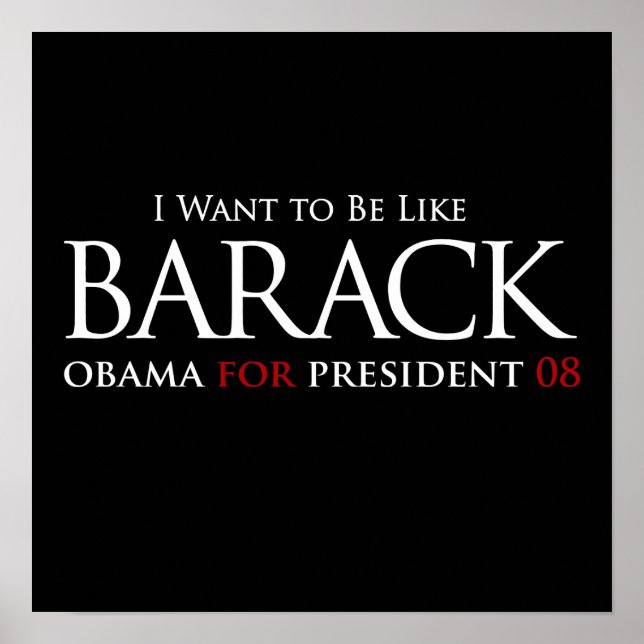 Poster Eu Quero Ser Como Barack (Frente)